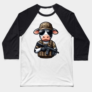 Tactical Cow Baseball T-Shirt